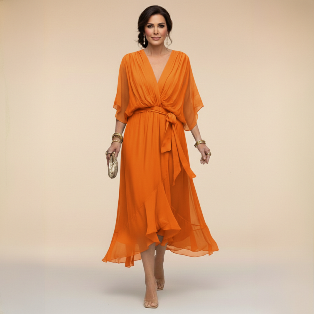 Monica – Elegant Flowing Chiffon Dress